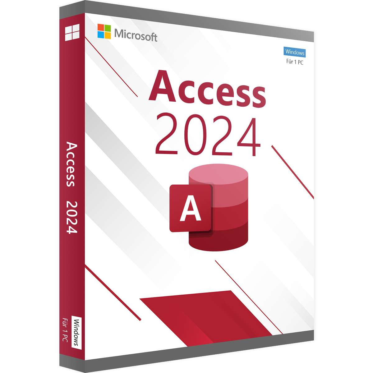Microsoft Access 2024 for Windows software box featuring the logo and design elements in a clean layout.