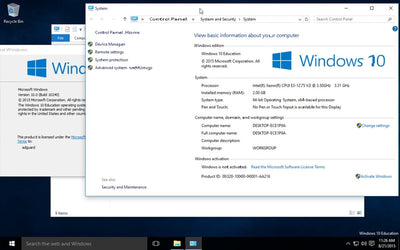 Microsoft Windows 10 Education software box with sleek design and logo, showcasing educational features for students.
