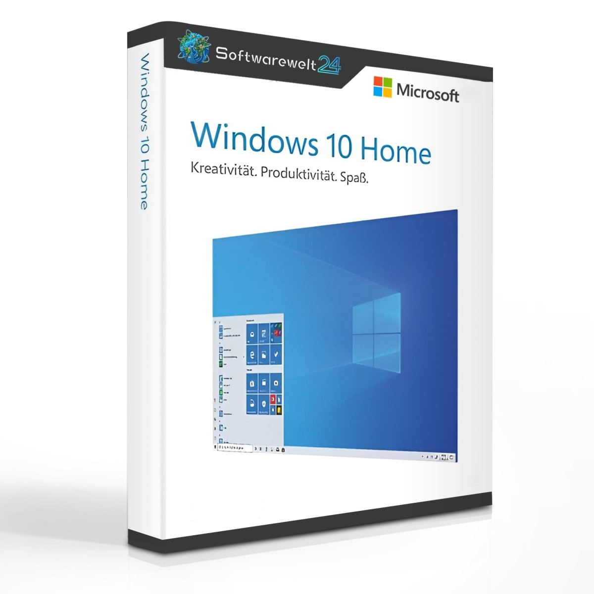 Windows 10 Home N software box featuring Microsoft logo and colorful design, ideal for home computing needs.