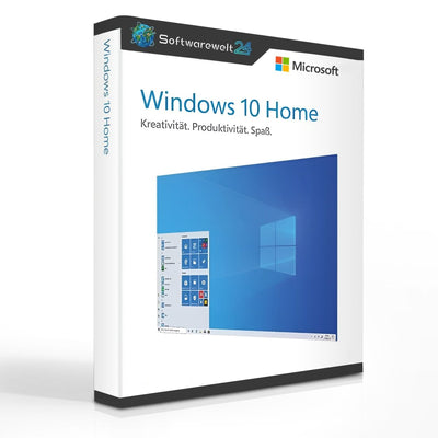 Windows 10 Home N software box featuring Microsoft logo and colorful design, ideal for home computing needs.
