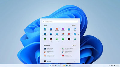 Microsoft Windows 11 Enterprise operating system interface displayed on a laptop screen with modern design elements.