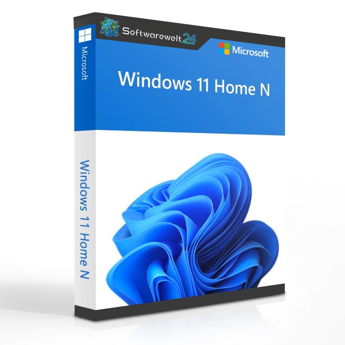 Windows 11 Home N software box by Microsoft with a sleek design and modern logo on a white background.