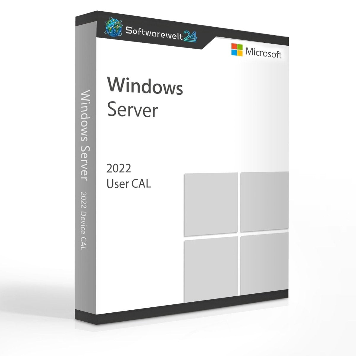 Windows Server 2022 User CAL software license graphic with a modern design and clear branding from Softwarewelt24.