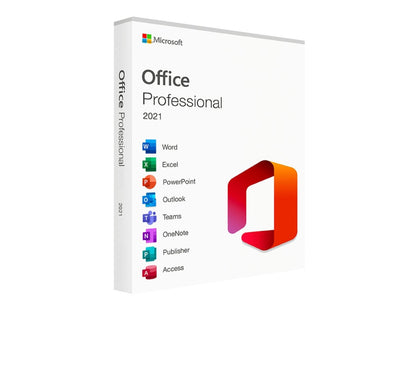Microsoft Office 2021 Home & Student for Mac software box with icons for Word, Excel, and PowerPoint.
