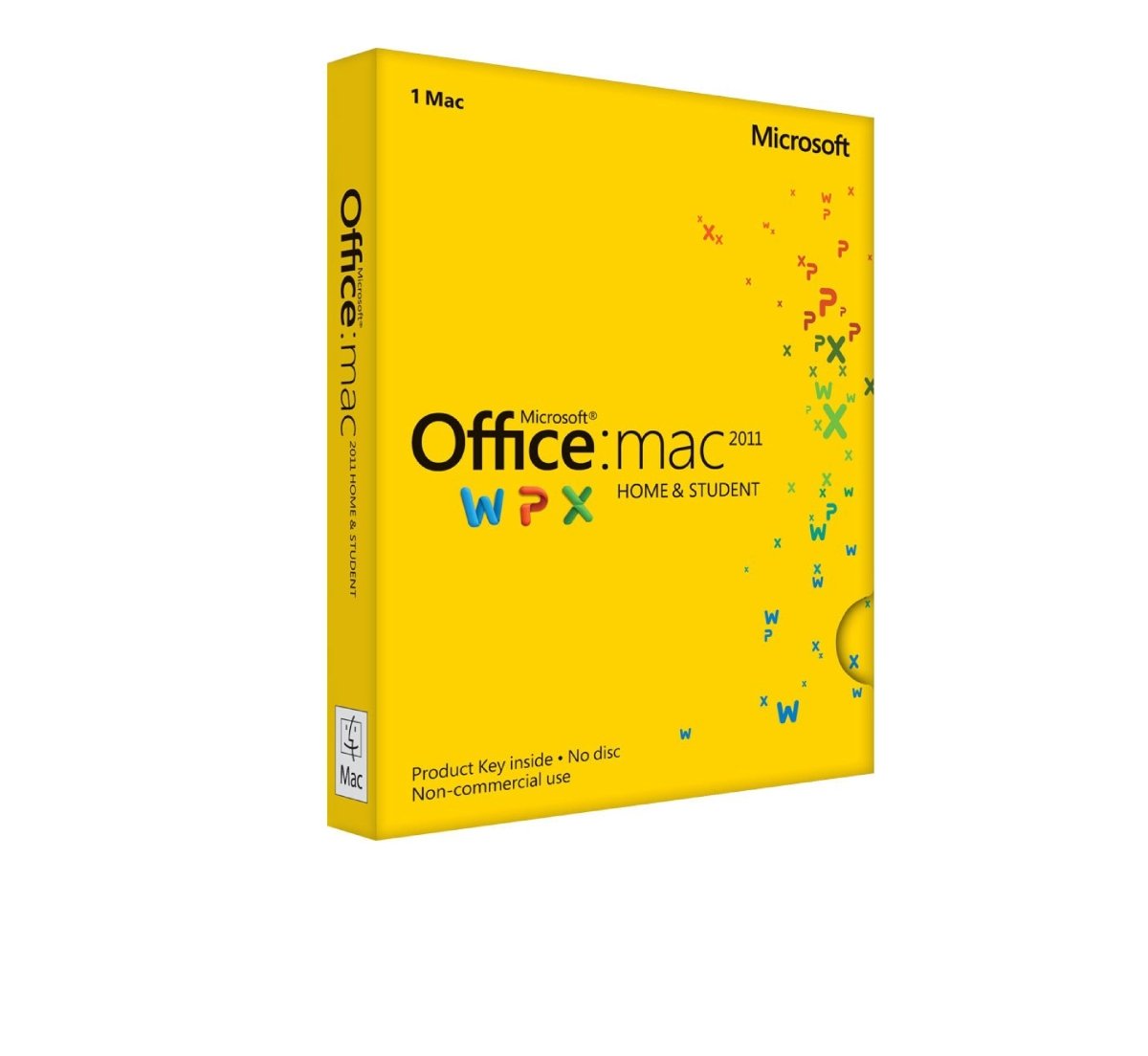 Office 2011 Home & Student software box for Mac featuring a clean, modern design and clear branding elements.